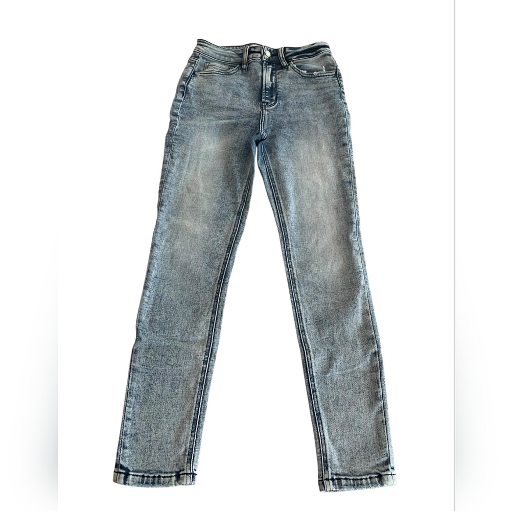 ​Flying Monkey Runner Acid Wash High Rise Stovepipe Jeans 26 Grunge Core Cropped